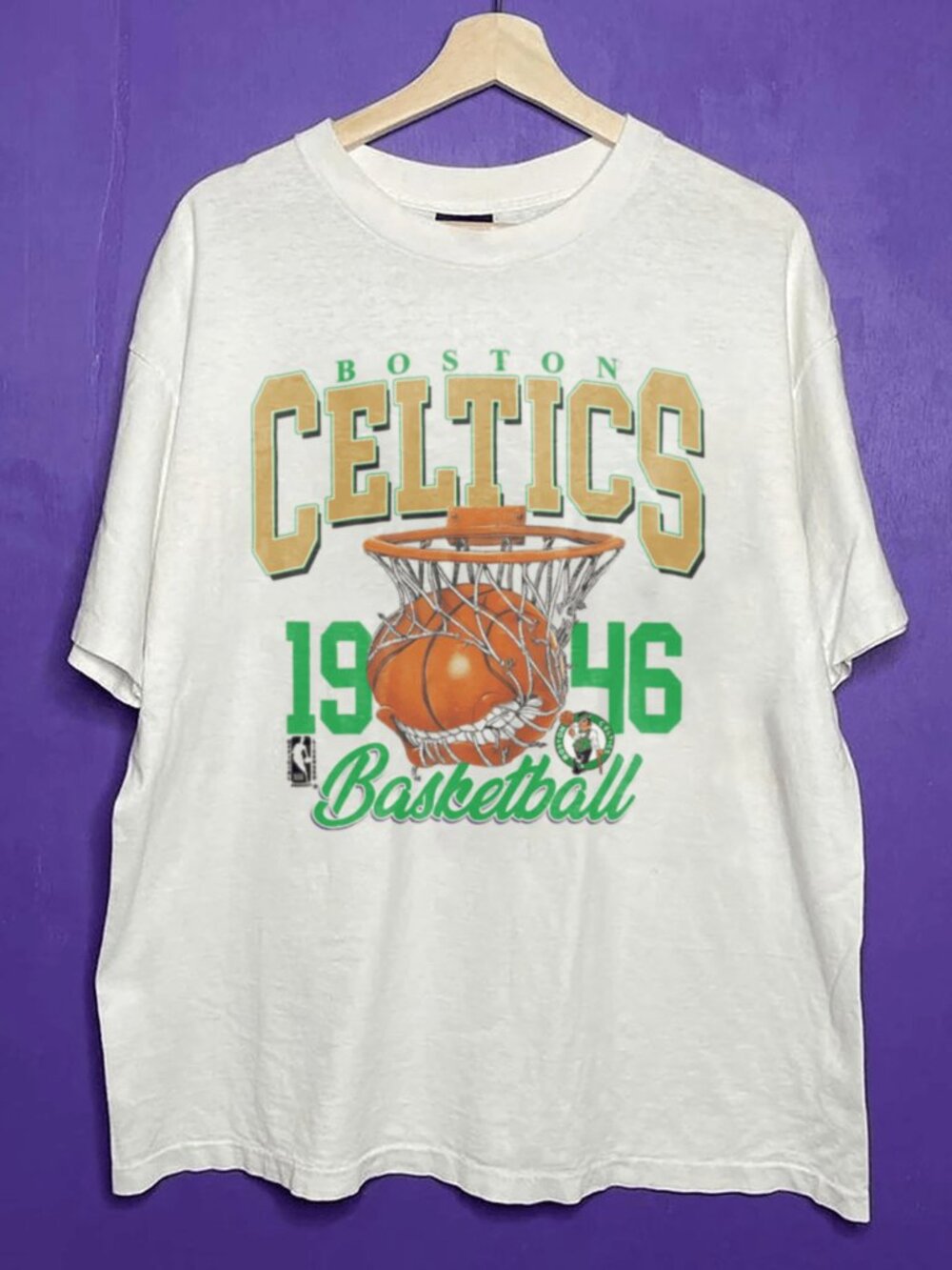 1946 Vintage Boston Celtics Basketball Shirt, Retro Boston Celtics NBA Shirt Tee